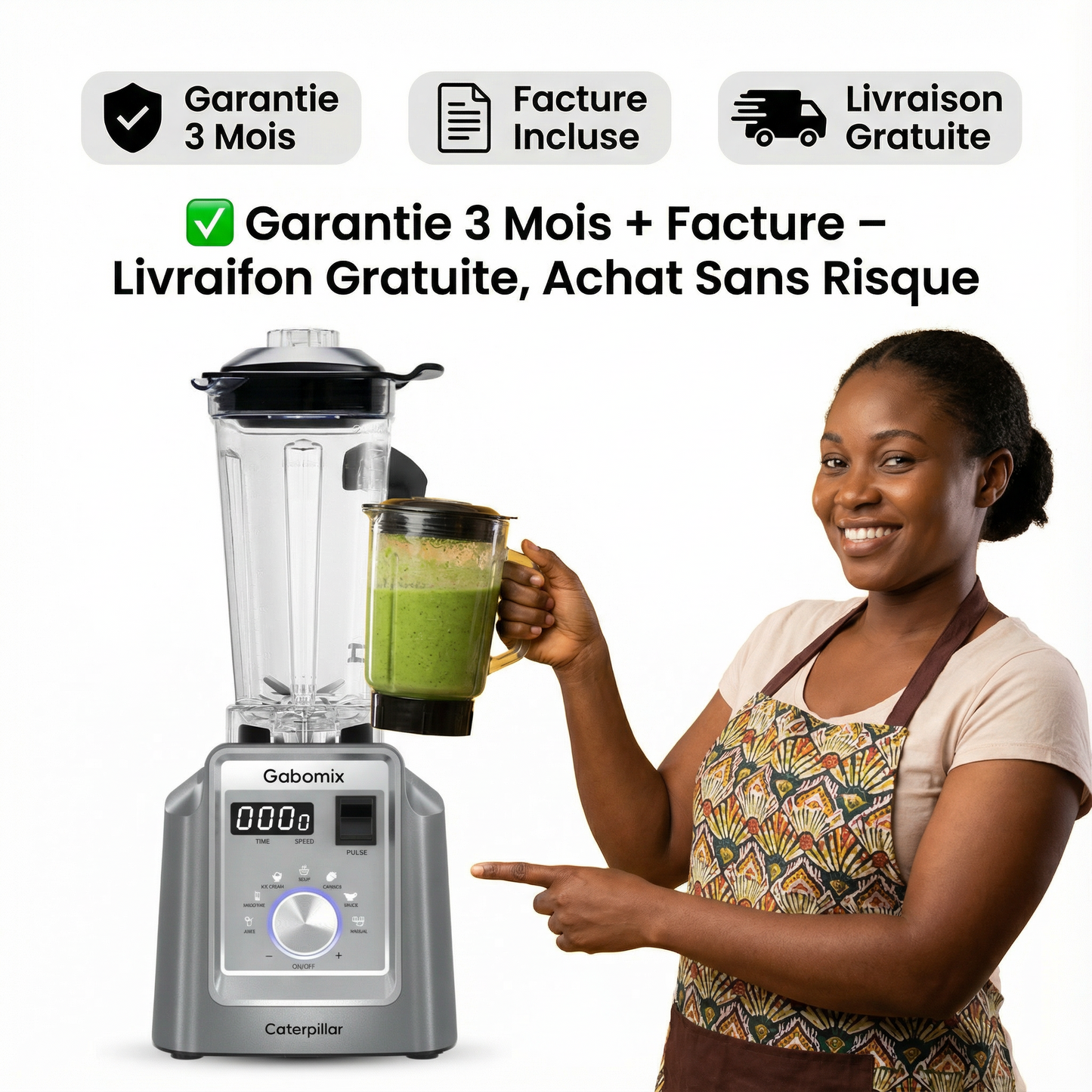 GABOMIX CATERPILLAR Un Mixeur Ultra Puissant